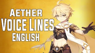 Aether Traveler amp Paimon  Voice Lines English  Genshin Impact 11 [upl. by Philoo250]