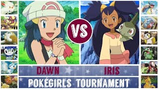 Dawn vs Iris Pokémon SunMoon  Pokégirl Tournament [upl. by Holman]