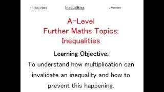 ALevel Further Maths Topics  Further Pure 2 FP2  Lesson 1 Inequalities [upl. by Shandeigh824]