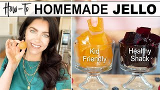 How To Make Healthy Homemade JELLO with ONLY 2 INGREDIENTS  Gut Healing amp Kid Friendly Snack [upl. by Kinom745]