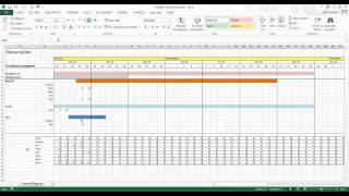 Excel på norsk Gruppere linjer Prosjekt ressursplan [upl. by Haroved]