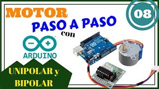 🍏 MOTOR PASO A PASO con Arduino ► ULN2003 L298 L293D 🍎 Unipolar y Bipolar 008 [upl. by Marlie]