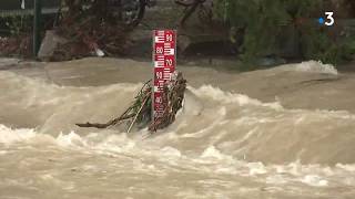 Inondations dans la région de Montpellier [upl. by Ailime]