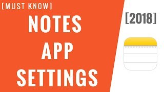 Important Notes App Settings StepByStep [upl. by Britni]