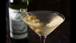 Dirty Grey Goose Vodka Martini with Blue Cheese Stuffed Olives [upl. by Ahtenak610]