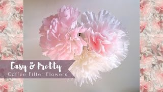 EASY amp PRETTY Coffee Filter Flowers DIY [upl. by Cairns]