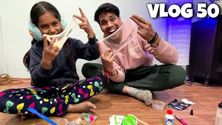 Slime Challenge With My Sister 😍 [upl. by Ute]