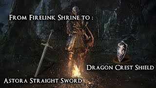 Astora Straight Sword and Dragon Crest Shield location From Firelink Shrine  DS Remastered [upl. by Meill]