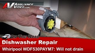 Whirlpool Dishwasher Repair  Not Draining  Drain Pump [upl. by Kazmirci386]