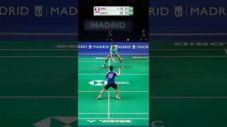 Championship points Loh Kean Yew vs TJ Popov  Madrid Spain Masters 2024 MS F shorts badminton [upl. by Idolah556]