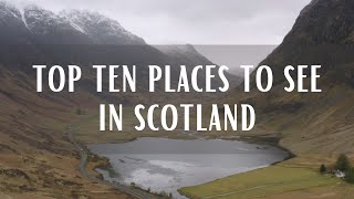 Top 10 Places To See In Scotland Travel Video [upl. by Burrill]