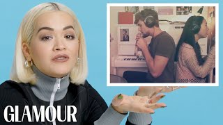 Rita Ora Watches Fan Covers on YouTube  Glamour [upl. by Ibed]