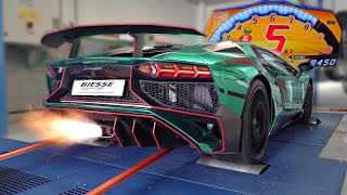 Lamborghini Aventador SV feat Capristo Straight Pipes on the DYNO  The most BRUTAL sounding V12 [upl. by Larissa]