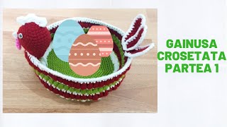 Gainusa crosetata crochet chicken Partea 1 English subtitles [upl. by Mcnally]