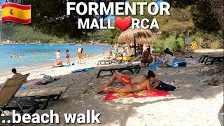 4K🇪🇸Formentor 🏖 Mallorca ☀️ Beach walk  June 10  Spain 2022 Playas de Mallorca  Majorca [upl. by Enihpets]