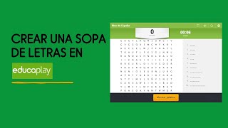 ¿Cómo crear una sopa de letras en EducaPlay [upl. by Ecinev698]