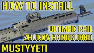 HOW TO INSTALL UltiMAK Rail with Magpul Zhukov Handguard  MustyYeti [upl. by Colleen295]