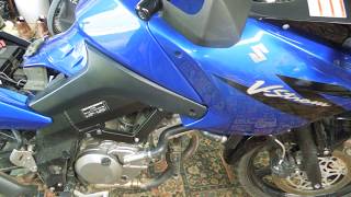 Suzuki V strom 650DL spark plug change [upl. by Jacquetta]