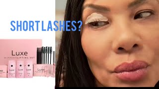 Luxe Lashlift Review amp HOW TO ON SHORT LASHES [upl. by Sadnak102]