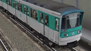 OpenBVE Métro Parisien Démo MF67 F et bogies MTE [upl. by Ylrebmic]