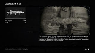 Legendary Muskie Location  How To Catch The Legendary Muskie In Red Dead Redemption 2 [upl. by Bartram5]