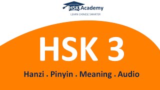 HSK 3 Vocabulary List 300 words in 20 min [upl. by Ahsimal573]