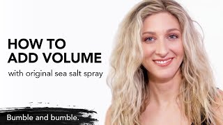 How to get beachy waves and texture for fine hair  Surf Spray  Bumble and bumble [upl. by Pentheas]