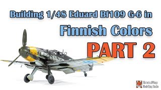 Building 148 Eduard Bf109 G6 in Finnish Colors Part 2 [upl. by Edsel]