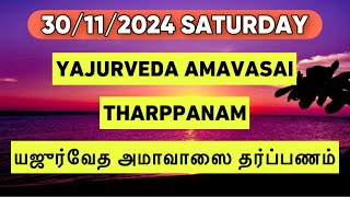 30112024 YAJURVEDA AMAVASAI THARPANAM யஜுர்வேத அமாவாஸை தர்ப்பணம் SATHYA VADYAR [upl. by Nabala243]