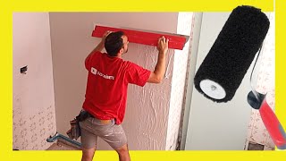 🔥 How to PLASTER Walls the EASY way With a SPATULA and ROLLER ✅ L’outil Parfait [upl. by Yesrej]