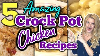 5 Best CROCKPOT CHICKEN RECIPES you Dont Want To Miss  COZY SLOW COOKER RECIPES [upl. by Nennarb544]