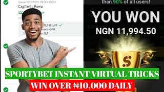 Sportybet Instant Virtual Tricks 2023  Win 20K Daily [upl. by Robi]