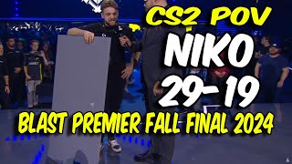 CS2 POV  G2 NiKo 2919 vs Vitality Mirage  BLAST Premier Fall Final 2024 [upl. by Eeldivad733]