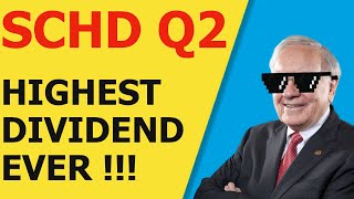 SCHD Q2 Dividend  Highest Ever [upl. by Richara]