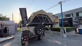 Lets check out this New 2024 Rooftop tent with off road camper trailer mini RV rooftoptent rv [upl. by Ylrebmic771]