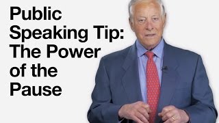 Public Speaking Tip The Power of the Pause [upl. by Akiram]