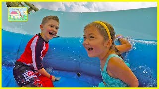 Hailey and Daddy go to Water Slide Amusement Park in Orlando Florida [upl. by Nivart401]