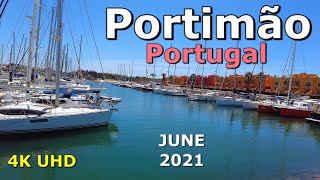 Portimao Marina  Portugal Walking tour 4K Ultra HD [upl. by Euqor]