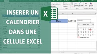 EXCEL  INSÉRER UN CALENDRIER DANS UNE CELLULE 📆 [upl. by Cain590]