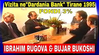 Ibrahim Rugova amp Bujar Bukoshi kur e vizitojne bashke Dardania Banken ne Tirane 1995 [upl. by Elvyn]