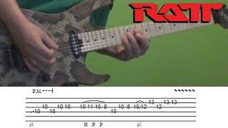 RATT  Lay it Down  Guitar Lesson solo with tabs [upl. by Gustie]