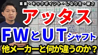 絶対に使ってはいけないアッタスのFWUTシャフトはコレです！「MB・IP BLUE・EEEZ」はどんなシャフト？重量・キックポイント・しなり方・硬さを比較・ATTAS【クラブセッティング】吉本巧 [upl. by Mordy]