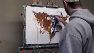 Abstract Fine Art Painting with Mixed Media Part 1  Robert Joyner [upl. by Valenka]