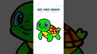 Quick amp Easy How to Draw a Cute Turtle in 60 Seconds 🐢✨ [upl. by Dorrahs]