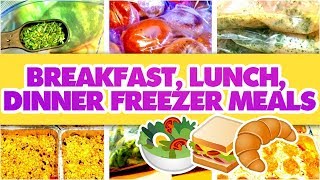 LARGE FAMILY FREEZER COOKING DAY  Breakfast Lunch Dinner Freezer Meals [upl. by Siddra92]