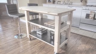 How to Build a Kitchen Island on Wheels [upl. by Htiekel377]