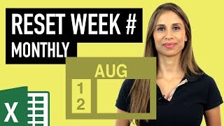 How to Reset Week Number Every Month in Excel  WEEKDAY amp WEEKNUM Functions Explained [upl. by Anitneuq336]