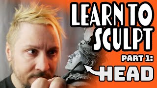 Sculpey 101 Class 1 Tutorial on How to Sculpt a Head with Polymer Clay [upl. by Dore]