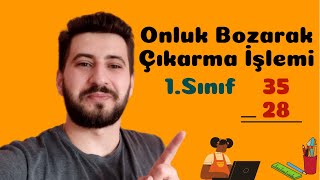 Onluk Bozarak Çıkarma İşlemi 1 Sınıf Matematik  Çıkarma İşleminde Komşuya Gitme [upl. by Inger]