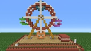 Minecraft Tutorial How To Make A Ferris Wheel Theme Park [upl. by Kenney88]